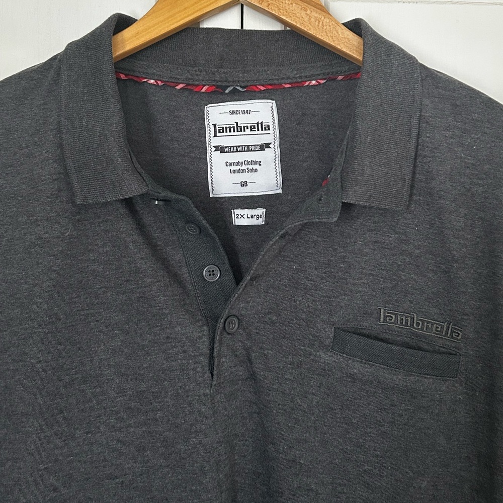 Lambretta Men’s Size 2XL Long Sleeve Vintage Polo Shirt